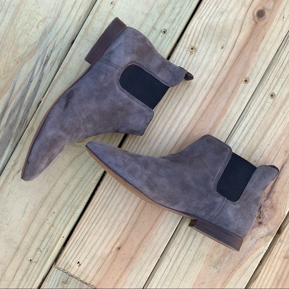Madewell | Nico Gray Suede Flat Booties 7.5 - Picture 4 of 11
